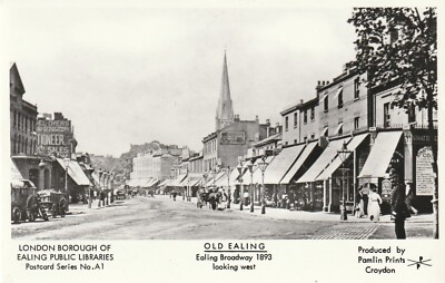 Ealing Broadway 1893 Blick nach Westen Pamlin Repro Repro Foto Postkarte A1