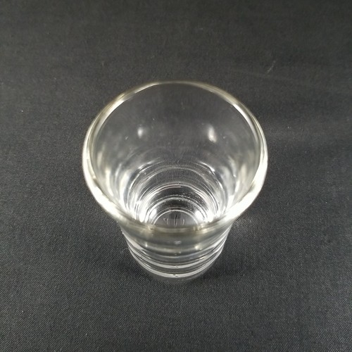 Juego de 6 parte inferior pesada labio curvo de vidrio transparente vintage - Imagen 4 de 4