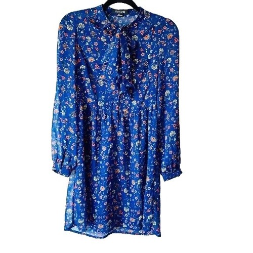 GORGEOUS Forever 21 Asymmetrical Floral Dress With Side Slit, Size Medium |  eBay