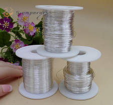 100cm（39.4in）Real Pure Silver Thread Bead...