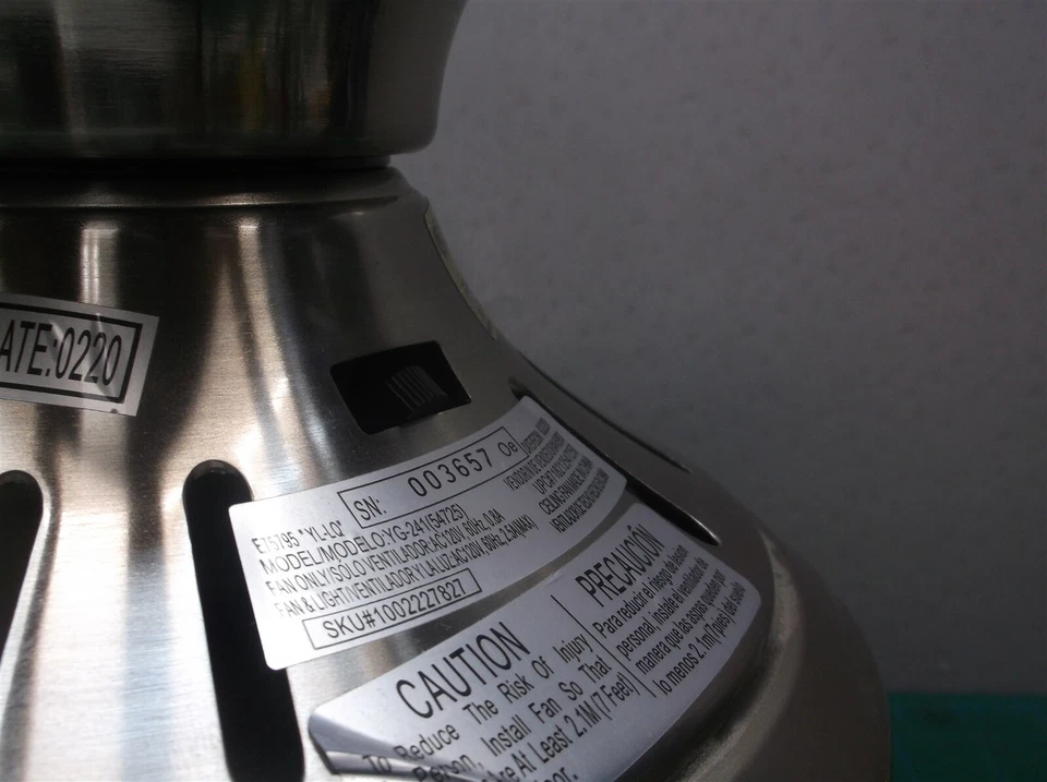 1002227827 Motor & Housing from a Mercer 52 in LED Brushed Nickel Ceiling Fan - Image 3 of 4