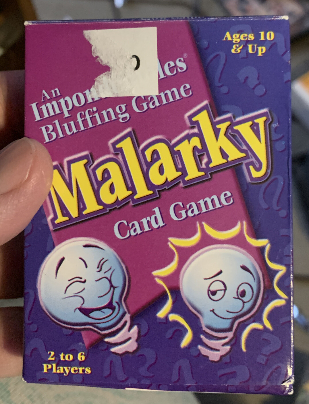 Malarky A Imponderables Bluffing Game Card Game Big Deal 2000 New Open ...