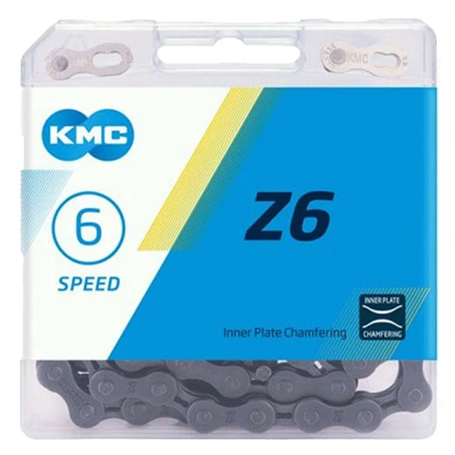 KMC Z6 Hyperglide Bicycle 5/6 Speed Chain Derailleur Systems 116 Links Grey - Picture 7 of 7