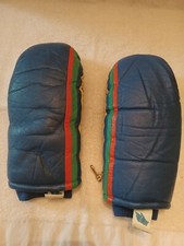 Vintage Hotfingers Blue Mittens Insulated Retro Skiing Ladies SZ M Wells Lamont