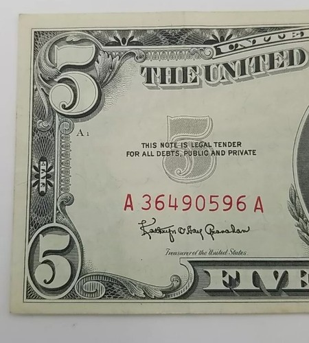 3 Note Lot $1 (1935E Silver Cert), $2 (1963A Red Seal) & $5 (1963 Red Seal) #791 - Picture 15 of 20