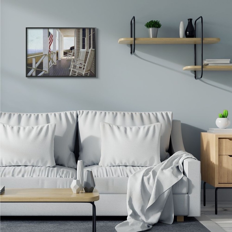 Stupell Americana Rocking Chair Cape Porch Realistic MultiColor 24 x