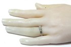 14k white gold .97ct 3 stone princess diamond engagement ring band 3.9g estate — photo 8