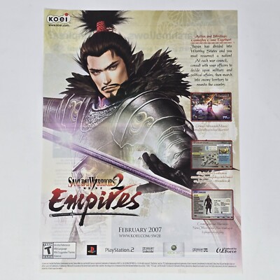 Samurai Warriors 2 Empires PlayStation PS2 Xbox 360 Print Ad/Poster Promo Art