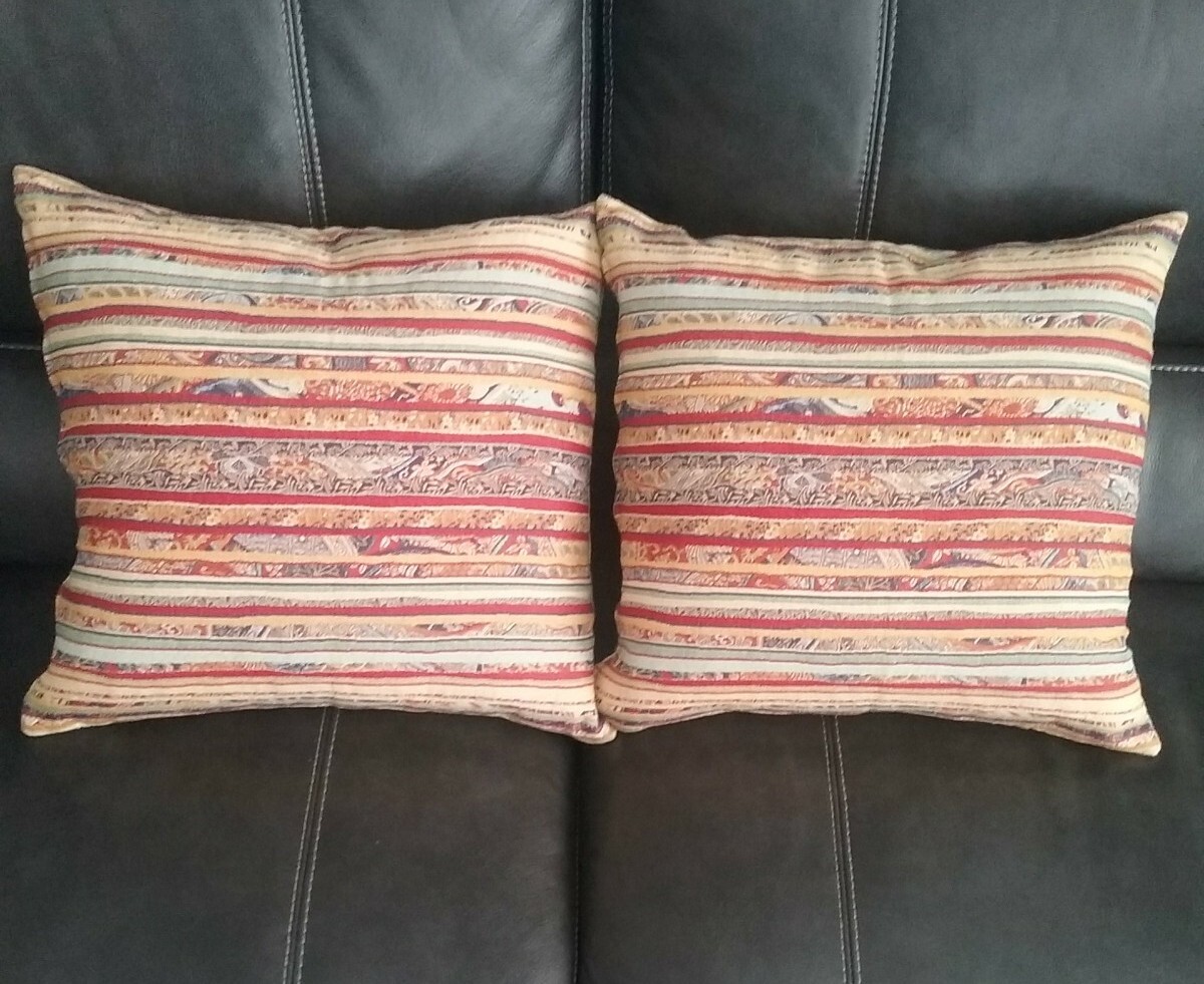 Set of 2 Pottery Barn Pillow Cover W/ Feather Inserts 18”x 18” eBay