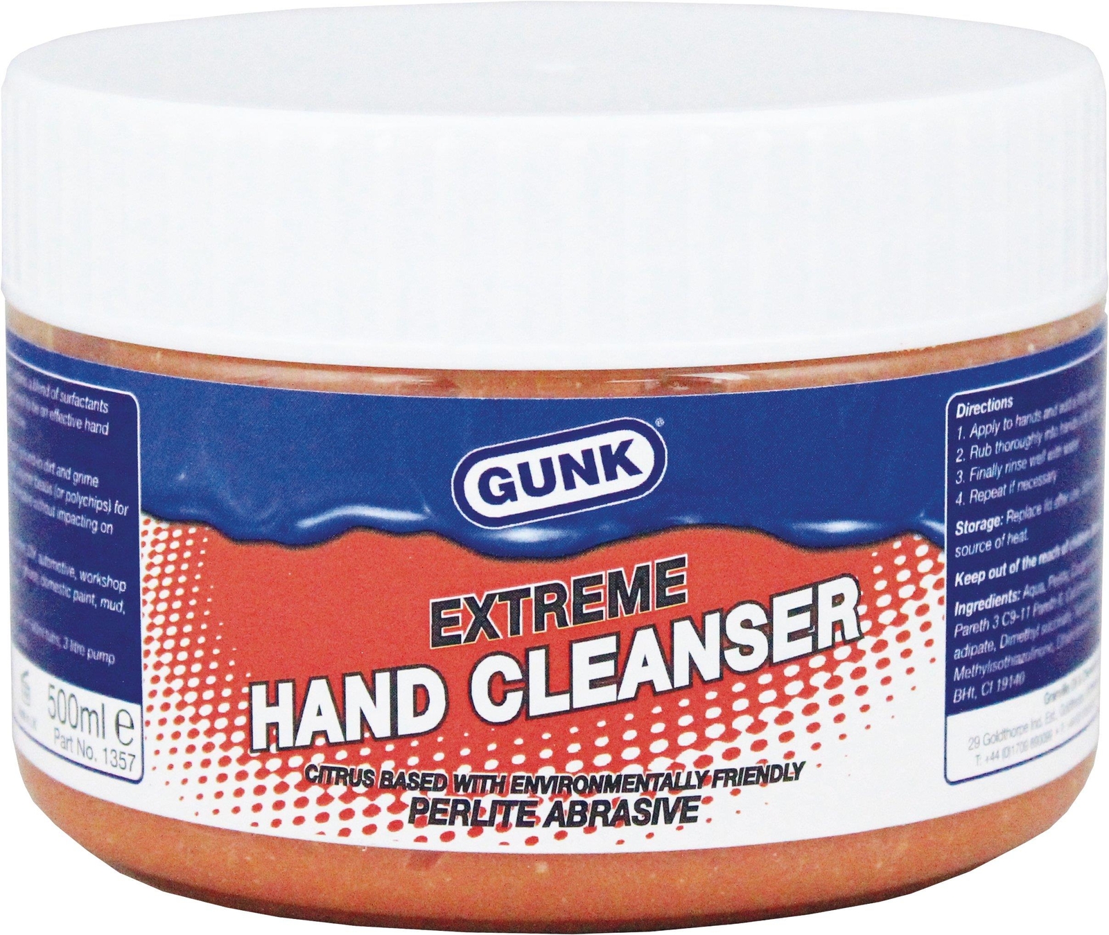 Gunk 1357 Extreme Hand Cleanser 500ml Single