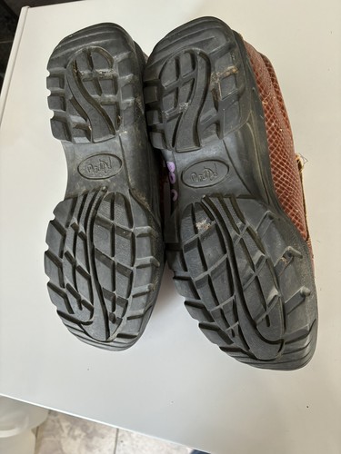 Roper Performance Reptile Print Slip-On Utility Tan Shoes Men's Sz 9.5 - Picture 10 of 10