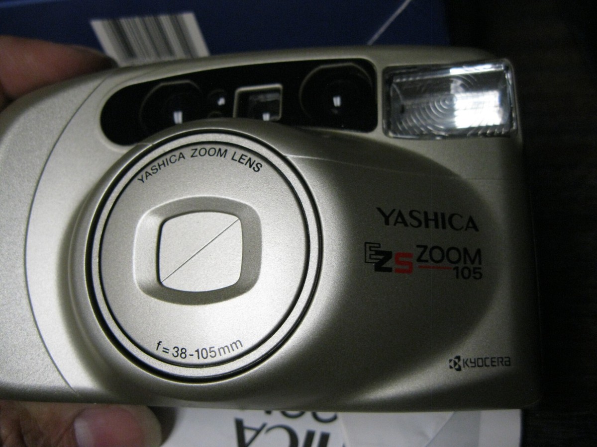 YASHICA EZS Zoom 105 35mm Film Camera, original box, instructions