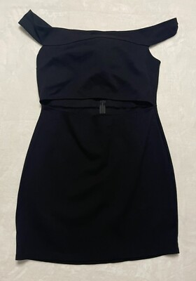 black dress with stomach cut out Stomach/Belly Cut Out: main image 1