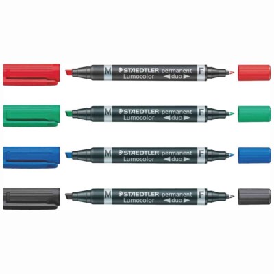 STAEDTLER Lumocolor Duo F + M permanent Folienstift [wählbar]