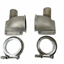 3" Vband 90 Degree T4 Turbo SS Cast Elbow Adapter Flange WG Tube Welded