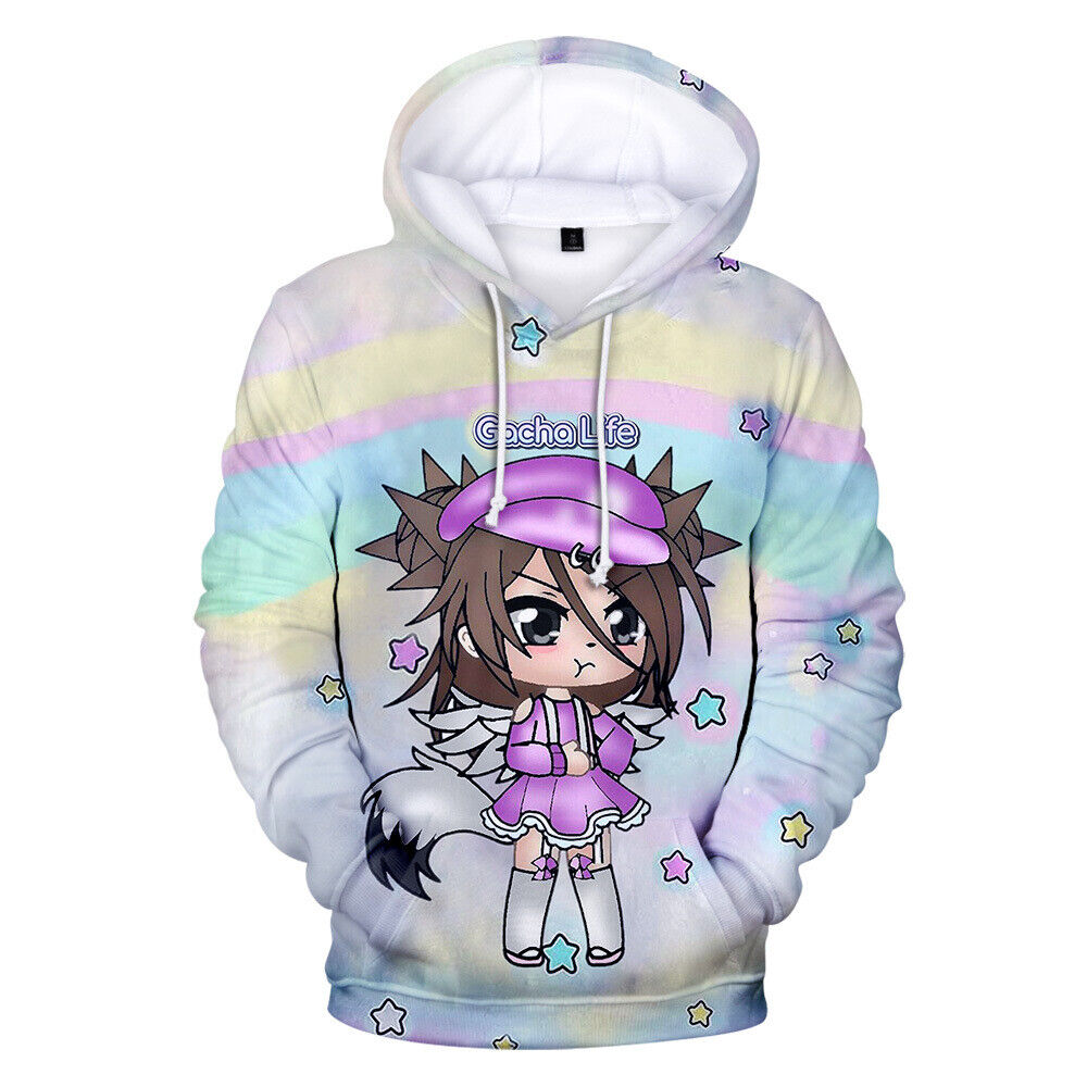 New Gacha Life Hoodie Homens / Mulheres 3D Zíper Suéter Meninos Meninos E  Chlidren Street Bonito Hoody Gacha Life Sweatshirt Roupas De $241,86