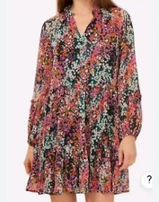 Vince Camuto Dress Womens XS Black Multi 979 Ditsy Floral NWT C3422900 Balloon