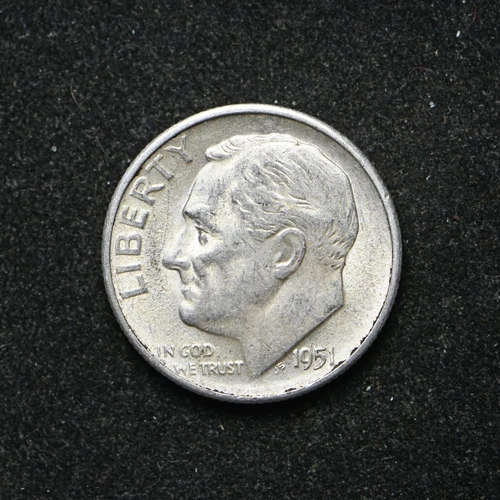 1951-S Roosevelt Silver Dime AU (bb17518)