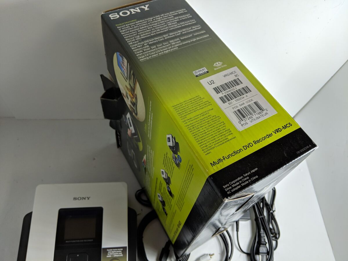 Sony VRD-MC5 DVD Recorder Burner Handycam Tape Transfer w/ orig box AV DV  cables