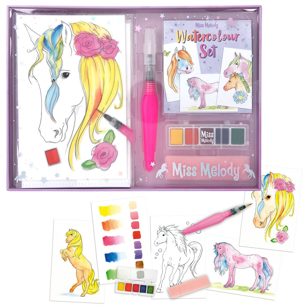 Miss Melody Watercolour Painting Set with 5 Colours and Brush Depesche Ages 7+