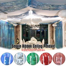 Decorative Sequin Ribbons Corridor Scene Layout Suspended Ceiling Fittings