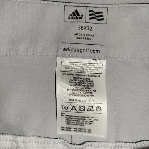 Men's Adidas Golf Pants Gray Lightweight Size 38x32 - Picture 3 of 3