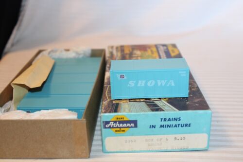 HO Scale Athearn, Set of 6, 20' Showa Corrugated Containers, Blue, #2062 BNOS - Picture 3 of 3