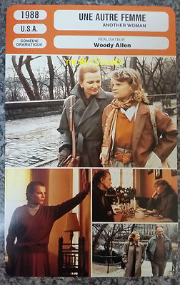 US Woody Allen Film Another Woman Mia Farrow French Film Trade Card 