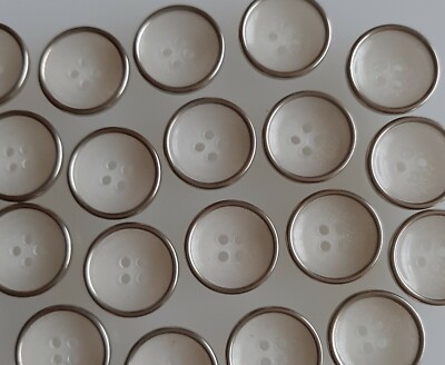 8 x 18mm Brown Marble Inverse Dome Round Plastic Buttons EL47h