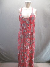 Dina Be Size L Womens Pailsey Scoop Neck Sleeveless Breathable Maxi Sundress 612