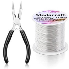 18 Gauge Silver Jewelry Wire with 4 in 1 Plier 65FT Christmas Ornaments Craft...