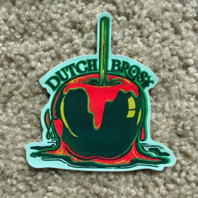 Dutch Bros sticker - September 2024 Candy Apple Glitter NEW