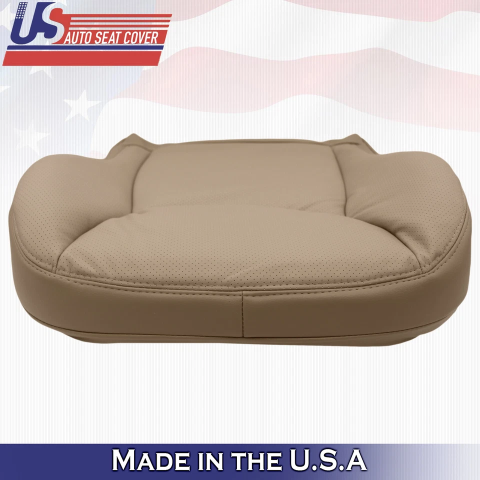 Cubierta de asiento inferior de cuero tostado para Mercedes Benz Clase S 2000 a 2002 para pasajero Foto 3 de 4