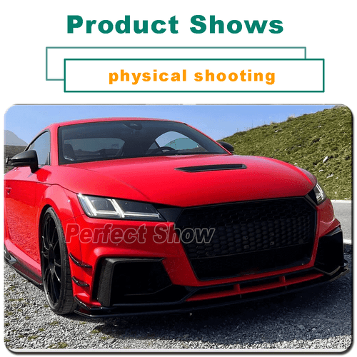 2x Divisor de cubierta de luz antiniebla delantera Canards alerón aletas de carbono para Audi TT RS - Imagen 4 de 11