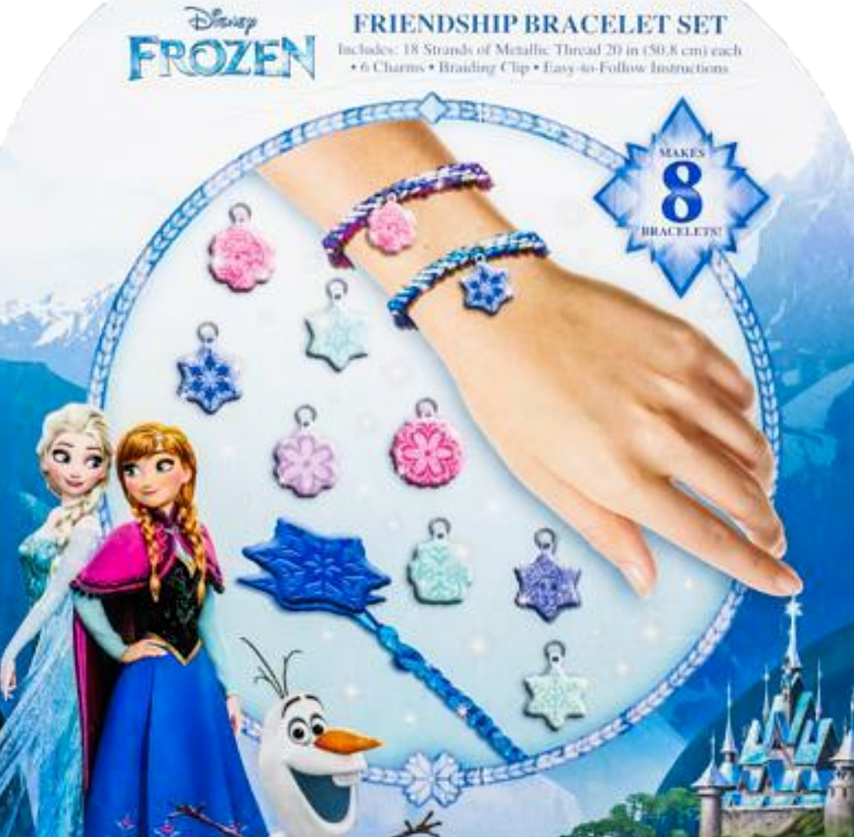 Disney Frozen Friendship Bracelet Set Queen Elsa Princess Anna Charms  Braiding