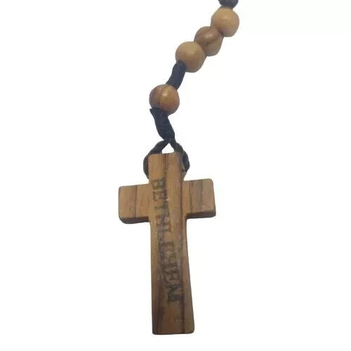 Blessed Bethlehem Rosary Olive Wood Beads Jesus Cross Holy Land Hand