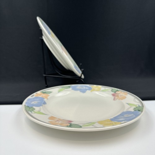 Mikasa Intaglio Garden Poetry CAC08 Set Of (2) 8 3/8” Salad Plates Stoneware - Picture 2 of 14