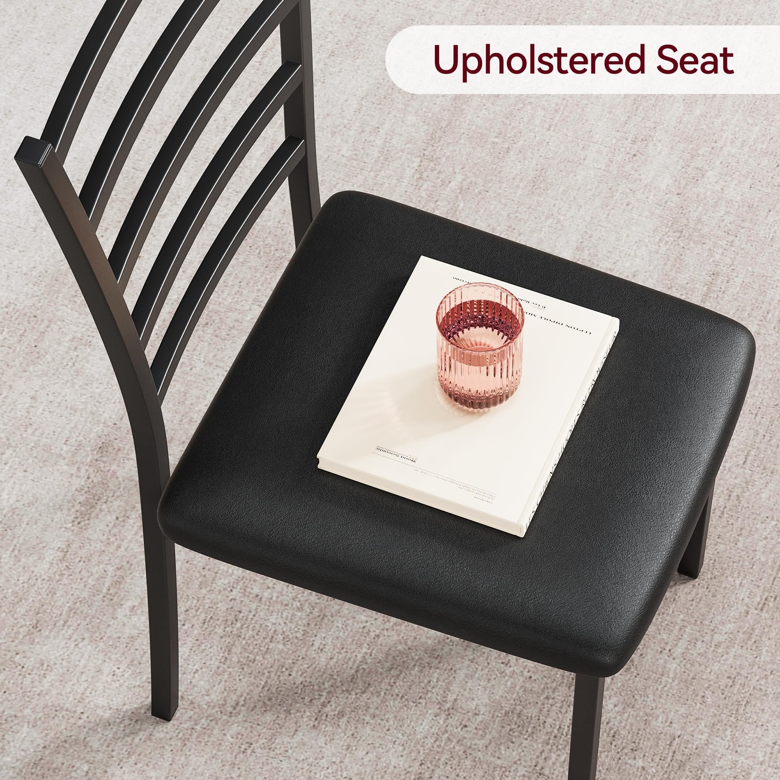 3 Piece Dining Table Set for 2,Modern Kitchen Table and Upholstered Chairs Set