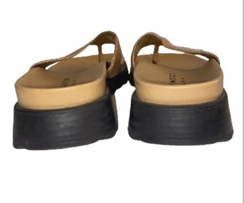 Covington Sandals Be flip flop thong Leather platform tan 8.5 m 71072 Be 567 - Picture 8 of 13