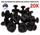 <!--F#f_0-->20X CAR PLASTIC 6MM SCRIVET SCREW CLIPS FIT DOOR BOOT TRIM PANELS BUMPER <!--F/-->