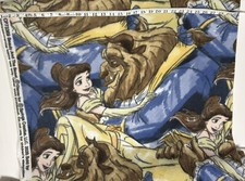 NEW Fleece fabric by the yard - 2020 - Disney s Beauty And The Beast - 58 wide
