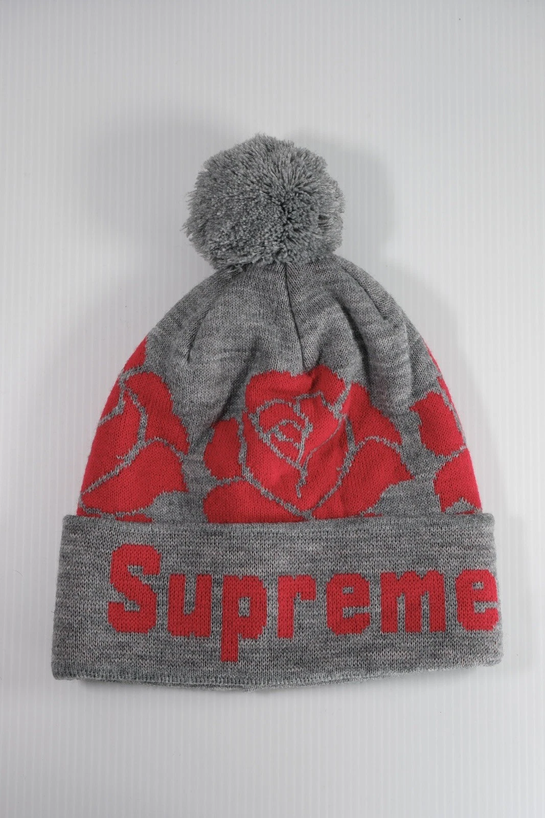 SUPREME FW12 ROSE BEANIE GRIS DUNK JORDAN TOUT NEUF