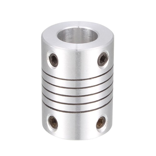 Lot De 2 Coupleurs D'arbre Flexibles En Alliage D'aluminium - Diamètre 5 à 6 Mm, L25xD19 Mm - Marque Uxcell