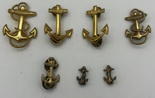 Vintage Antique US Navy Anchor Pin Gold Military Navy