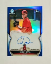 Caden Dana 2023 1st Bowman Chrome AUTO Prospect BLUE REFRACTOR 065/150 z2