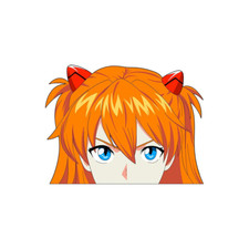 Evangelion Anime Car Decal Laptop Peeker For Cup Window Surface Sticker
