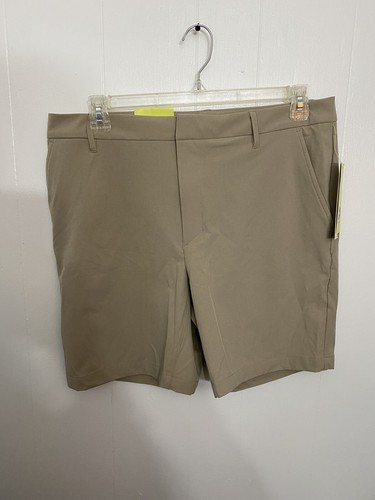 All In Motion 36 Golf Shorts Khaki Stretch Quick Dry Pockets $30 Active Wear NWT - Picture 2 of 11
