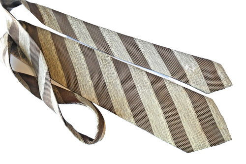 TOMMY BAHAMA MEN'S TIE BROWN/STRIPED Width: 3.75" Length: 62" - Picture 3 of 3