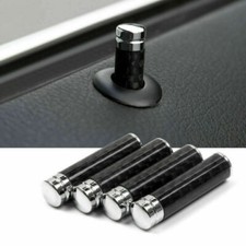 Manija de perilla de cerradura de puerta de tablero interior de fibra de carbono 4 piezas apta para auto camión SUV