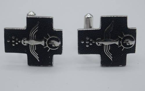Gemelli CREED VINTAGE ARGENTO STERLING COLOMBA CRISTIANO SANTO FANTASMA - Foto 5 di 8
